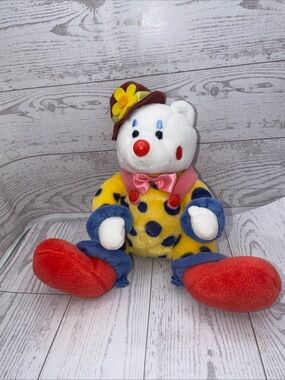 TY Beanie Baby JUGGLES the CLOWN BEAR Rare Very hard to find NWT!